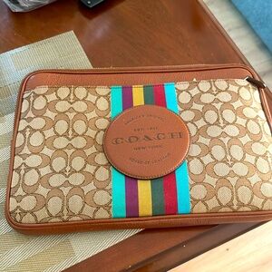 Coach Laptop Case Signature Jaquard CC891 13inch